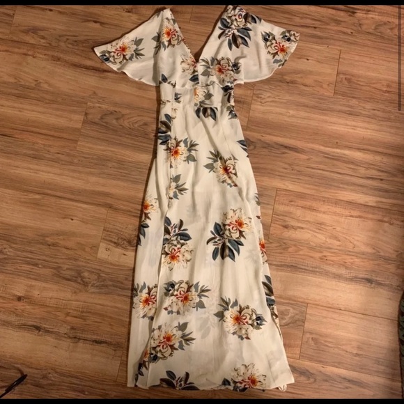 Pink Lily open back floral maxi - Picture 1 of 9